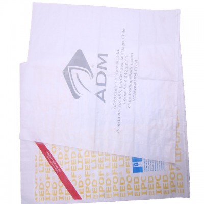 White coated film lamination plastic woven bag for fish meal