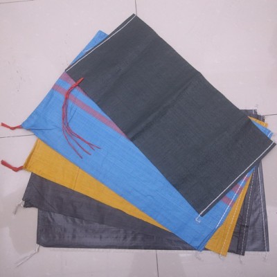 Black plastic pp  bags with drawstring for coal packing