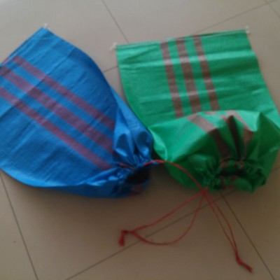 pp woven sacks with drawstring 50kg for wheat, corn, paddy, nut and grain.